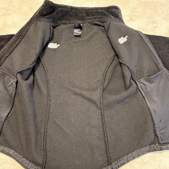The North Face Osito Fleece Jacket Womens XS Black Full Zip Soft Plush Coat - Picture 3 of 6